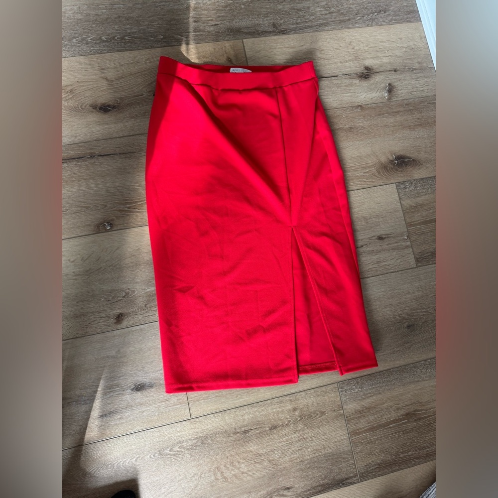 Red dress skirt size 14 - stretchy material